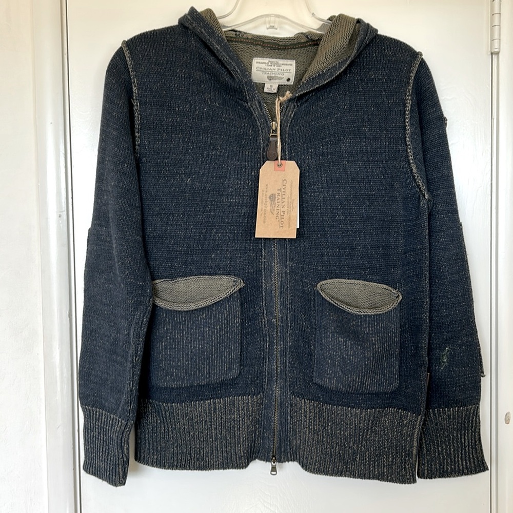 Cockpit USA NWT Mens Navy Blue hoodie sweater Size Small
